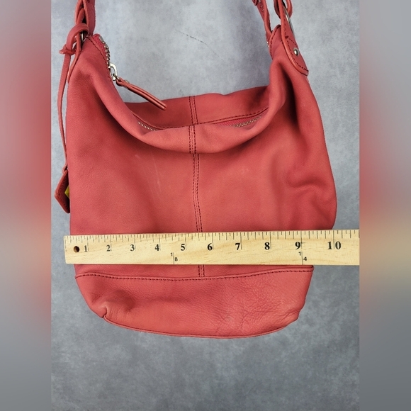 Donald J Pliner Apricot Bucket Shoulder Bag Med - Picture 7 of 16